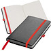 Notizbuch Retro, DIN A6, liniert, schwarz/rot