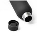 ODIN. Trinkflasche aus Edelstahl (36% recycelt) (550 mL) mit gummierter Oberfläche, Schwarz