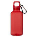Oregon 400 ml RCS-zertifizierte Trinkflasche aus recyceltem Kunststoff mit Karabiner, rot