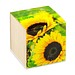 Pflanz-Holz, Standardmotiv, Sonnenblume, 2 Seiten gelasert, Gravur