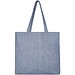 Pheebs 210 g/m² recycelte Tragetasche mit Seitenfalten 13L, heather blau