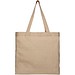 Pheebs 210 g/m² recycelte Tragetasche mit Seitenfalten 13L, heather natur