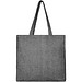 Pheebs 210 g/m² recycelte Tragetasche mit Seitenfalten 13L, heather schwarz