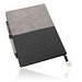 Pierre Cardin® REPORTER Set aus Notizbuch A5 und Kugelschreiber, grau/schwarz