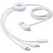 Pure 5-in-1-Ladekabel mit antibakterieller Oberfläche, weiss