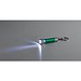 RE-LERGAN. Schlüsselanhänger aus Aluminium (92% recycelt) mit 3-Licht-LED-Taschenlampe, Grün