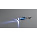 RE-LERGAN. Schlüsselanhänger aus Aluminium (92% recycelt) mit 3-Licht-LED-Taschenlampe, Königsblau