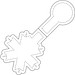 RFX™ M-10 Reflektierender PVC-Magnet Schneeflocke, weiss