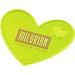 RFX™ S-12 Reflektierender Herz PVC-Aufkleber M, neongelb