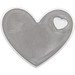 RFX™ S-12 Reflektierender Herz PVC-Aufkleber M, weiss