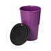 Riffel-Kaffeebecher ToGo, 300 ml, raffiniertes rot/schwarz