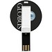 Round Credit Card USB-Stick, weiss, 2GB