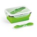 SAFFRON. Lunchbox. Faltbare hermetische Frischhaltebox aus Silikon und PP 640 mL, Hellgrün