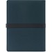 SANDERSON FOLDER. A4-Ordner aus PU (50% recycelt) mit Magnetverschluss und Notizblock mit linierten Seiten, Blau