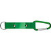 Schlüsselanhänger mit Karabiner und Plättchen aus Metall, grün