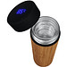 SCX.design D11 500 ml Smart Flasche  aus Bambus mit Leuchtlogo, holz