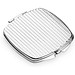 SHIMMER. Doppelter Taschenspiegel aus Metall, Silber
