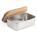 SHINO. Frischhaltebox (800 mL) aus Edelstahl und Deckel aus Bambus, Natur