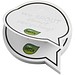 Sticky-Mate® sprechblasenförmige recycelte Haftnotizen, weiss