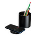 Stifteköcher mit Wireless Charging , schwarz