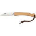 Taschenmesser mit Bambusschalen und Aufhängeschlaufe, beige