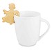 Tassenbackförmchen im Organzabeutel, Tassen-Herz, 2-seit. Druck