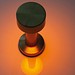 Tischlampe aus Edelstahl mit Akku , kupfer