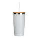 To Go Becher mit Trinkhalm , weiss