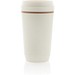 Topl-Becher aus rec. Kunststoff mit 360-Grad-Deckel 354ml, weiß