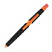 Touch-Kugelschreiber mit Textmarker, blaue Mine, orange
