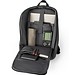 TOULON. Notebook-Rucksack aus hochdichtem 600D Polyester aus recyceltem mit einer wasserabweisenden Oberfläche 16", Schwarz