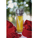 Glasflasche Chai mit Sieb, 280 ml, silber/transparent