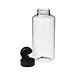 Trinkflasche Junior, 1,0 l, transparent/schwarz