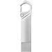 Typ C USB Stick 3.0 mit Karabiner, silber, 64GB