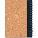 VICENTE. B6-Notizbuch aus Kork und Recyceltes Polyester (100% rPET) mit Kugelschreiber, Schwarz