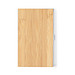 Visitenkartenetui mit Bambusdeckel, beige/silber