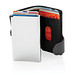 XD COLLECTION Aluminium RFID Kartenhalter mit PU-Börse, schwarz