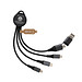 XD XCLUSIVE Terra 6-in-1-Ladekabel aus RCS recyceltem Aluminium, grau