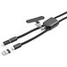ZEWAIL. Lanyard mit Smartphone-Halterung, USB-C-Kabel und verschiedenen Adaptern aus recyceltem ABS und recyceltem TPE, Schwarz