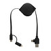 6-in-1 Kabel aus TPE und RCS Standard recyceltem Kunststoff, schwarz