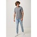 Iqoniq Brett T-Shirt aus recycelter Baumwolle, light heather anthracite, L