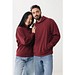 Iqoniq Yengo Hoodie mit Seitentaschen aus rec. Baumwolle, burgunderrot, XS