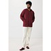 Iqoniq Abisko Zip-Kapuzenpullover aus recycelter Baumwolle, burgunderrot, XXS