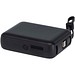 Acrux 35 W 10.000 mAh Tablet Powerbank mit integriertem Typ-C-Kabel aus recyceltem Kunststoff, schwarz
