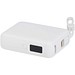 Acrux 35 W 10.000 mAh Tablet Powerbank mit integriertem Typ-C-Kabel aus recyceltem Kunststoff, weiss