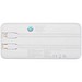 Adhil 10 W 10.000 mAh Powerbank aus recyceltem Kunststoff mit 2 integrierten Kabeln, weiss