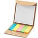 AINSLEY. Büroset 2-in-1- aus 100 % Recyclingpapier mit 6 Haftnotizblöcken, Natur
