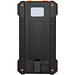 Altair 10 W 5000 mAh robuste Solar Powerbank aus recyceltem Kunststoff mit integrierter Taschenlampe, schwarz