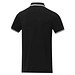 Amarago Polo mit abgesetztem Rand für Herren, schwarz, XL