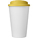Americano® Eco 350 ml recycelter Becher mit auslaufsicherem Deckel, gelb